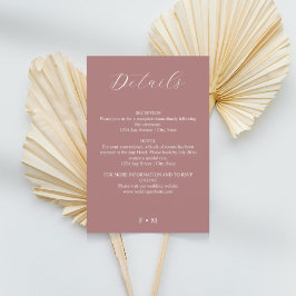 Tarjeta de gabinete del boda de caligrafía rosa tu