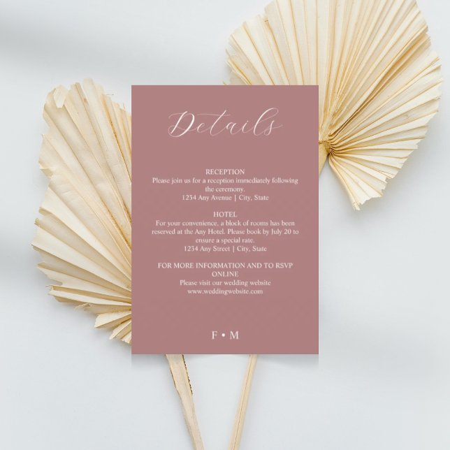 Tarjeta de gabinete del boda de caligrafía rosa tu (Subido por el creador)