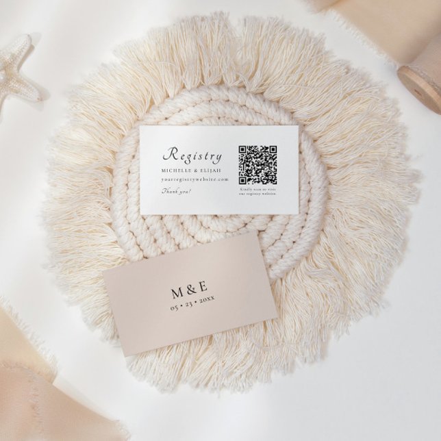 Tarjeta de gabinete del Boda del Registro de códig (Subido por el creador)