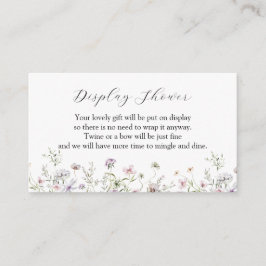 Tarjeta de gabinete Delicada Purple Wildflower Sho