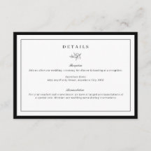 Tarjeta de gabinete detallada de Boda de hoja mini