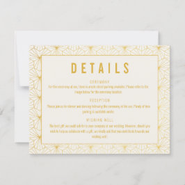 Tarjeta de gabinete detallada de Boda geométrico A