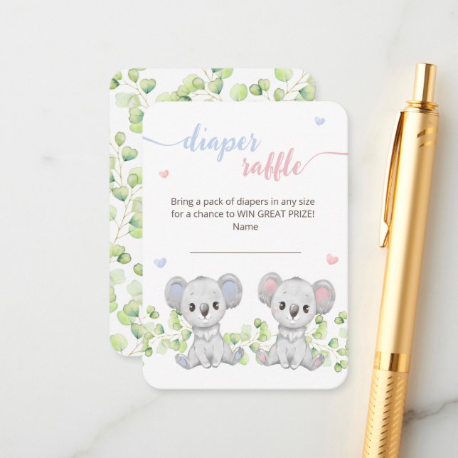 Tarjeta de gabinete Diaper Raffle (Anverso/Reverso In Situ)