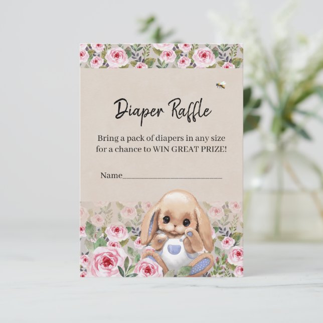 Tarjeta de gabinete Diaper Raffle (Anverso de pie)
