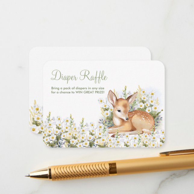 Tarjeta de Gabinete Diaper Raffle para ducha de be (Anverso/Reverso In Situ)
