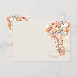 Tarjeta de gabinete en blanco para globos de oso r