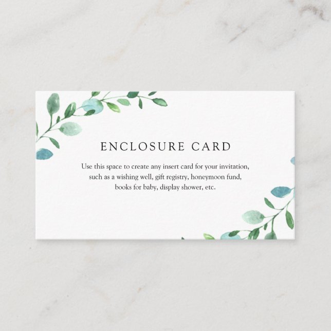 Tarjeta de gabinete Eucalyptus (Anverso)