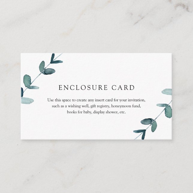 Tarjeta de gabinete Eucalyptus (Anverso)