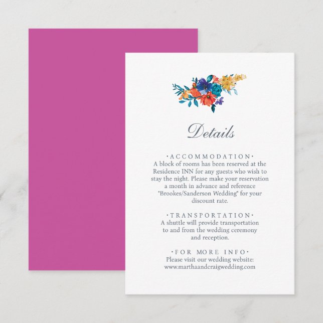 Tarjeta de gabinete floral moderna y elegante (Anverso / Reverso)
