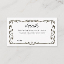 Tarjeta de gabinete -Invitación de Baby Shower