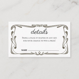 Tarjeta de gabinete -Invitación de Baby Shower