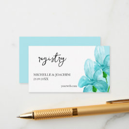 Tarjeta de gabinete Iris Blue Watercolor Art