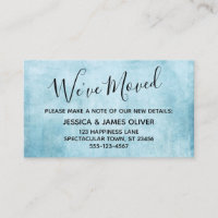 Tarjeta de gabinete ligera Verde azulada Grunge "W