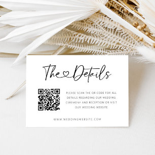 Tarjeta de gabinete mínima QR Code Heart Font