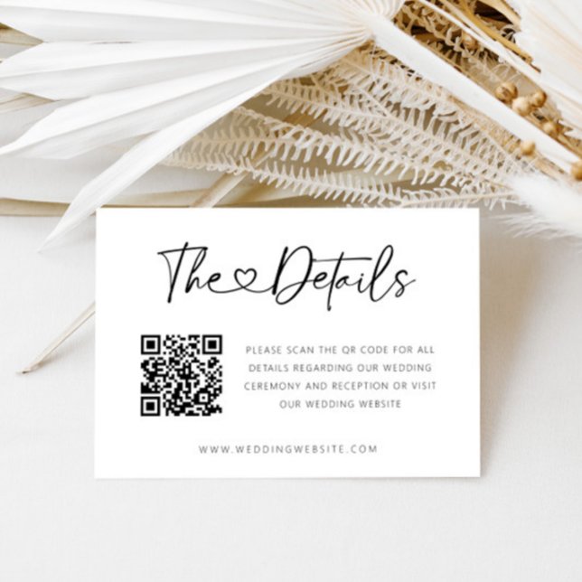 Tarjeta de gabinete mínima QR Code Heart Font (Subido por el creador)