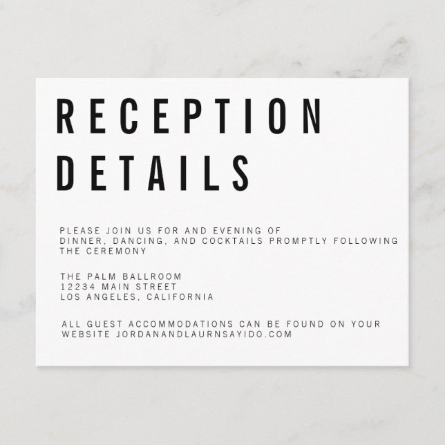 Tarjeta de gabinete Minimalista Charlie (Anverso)