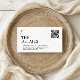 Tarjeta de gabinete minimalista para Bodas blancos