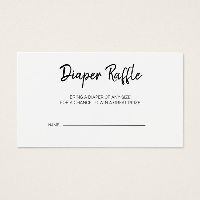 Tarjeta de gabinete moderna de Baby Shower Diaper  (Frente)