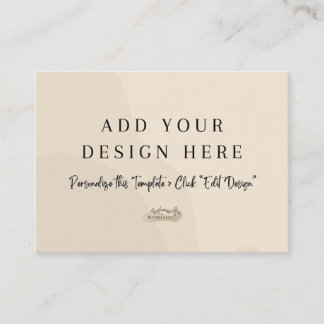 Tarjeta de gabinete neutra de 3,5" x 2,5"