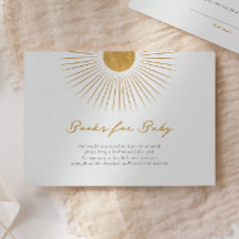 Tarjeta de gabinete para Baby Shower Books Sunshin