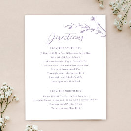 Tarjeta de gabinete para Boda de flores silvestres