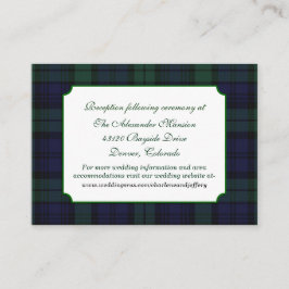 Tarjeta de gabinete para Boda de reloj negro clási