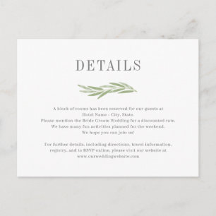 Tarjeta de gabinete para Boda de sucursal pintada