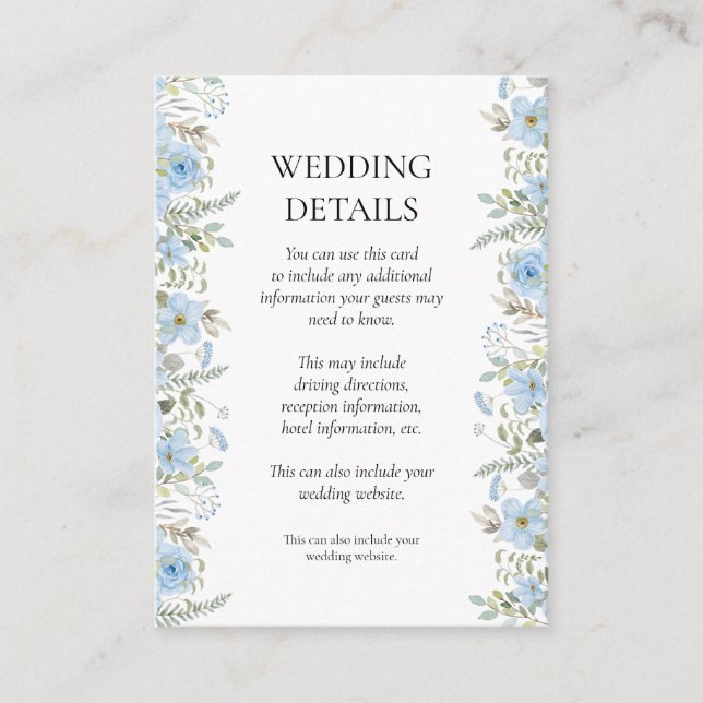 Tarjeta de gabinete para Boda floral de cosecha de (Anverso)