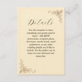 Tarjeta de gabinete para Boda floral de cosecha de