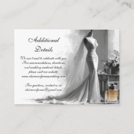 Tarjeta de gabinete para Boda Romantic Bridal Sket