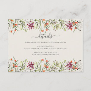 Tarjeta de gabinete para Boda Wildflower Meadow