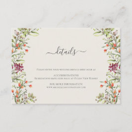 Tarjeta de gabinete para Boda Wildflower Meadow