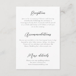 Tarjeta de gabinete para Bodas blancos y negros