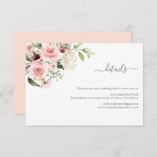 Tarjeta de gabinete para Bodas de rosas romanas