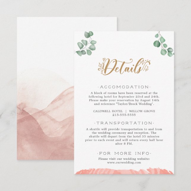 Tarjeta de gabinete para Bodas de verde de oro (Anverso / Reverso)