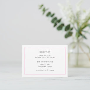Tarjeta de gabinete para Bodas modernos Peony Pink