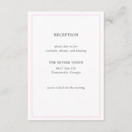 Tarjeta de gabinete para Bodas modernos Peony Pink