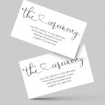 Tarjeta de gabinete para ceremonias de boda - Simp<br><div class="desc">Un fondo maravillosamente simple para comunicar los detalles de la ceremonia de su boda.</div>