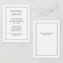 Tarjeta de gabinete para detalles de Boda púrpura 