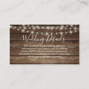 Tarjeta de gabinete para detalles de las luces rus