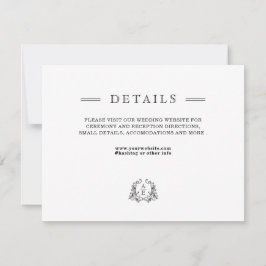 Tarjeta de gabinete para detalles del Boda blanco