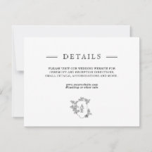 Tarjeta de gabinete para detalles del Boda blanco 