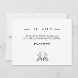 Tarjeta de gabinete para detalles del Boda blanco