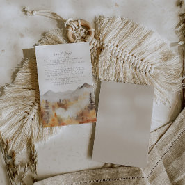 Tarjeta de gabinete para detalles del Boda de mont