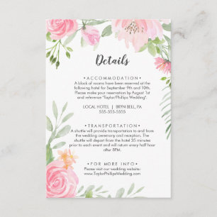 Tarjeta de gabinete para detalles del Boda del Peo