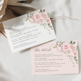Tarjeta de gabinete para detalles del Boda floral 