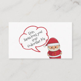 Tarjeta de gabinete personalizada Sneaking Santa