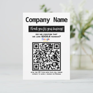 Tarjeta de gabinete - QR Code Google Business Revi