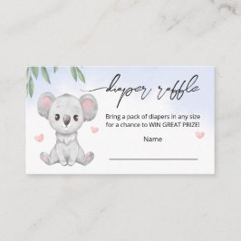 Tarjeta de gabinete "rifa de pañales" para ducha d