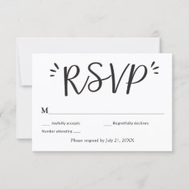 Tarjeta de gabinete RSVP de boda